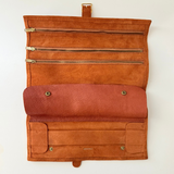 “Bonnie” Suede Camel Travel Wallet