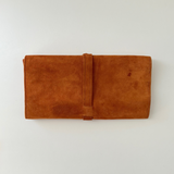 “Bonnie” Suede Camel Travel Wallet