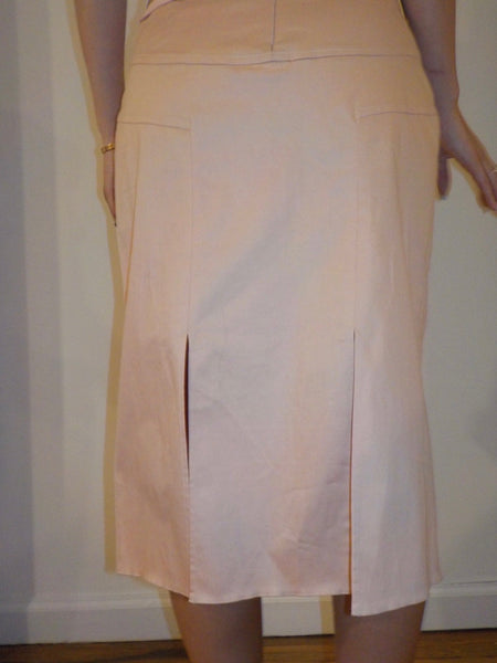 Blumarine Peach Midi Skirt