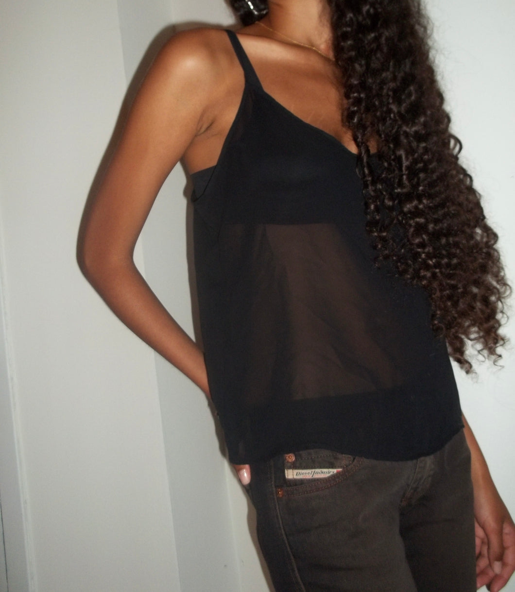 American Apparel Mesh Black Cami