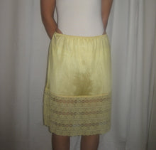 Load image into Gallery viewer, Yellow Lace Midi Slip Skirt
